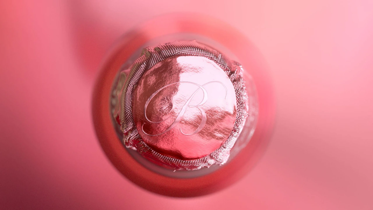 Luxe Rosé Luc Belaire bottle top shot