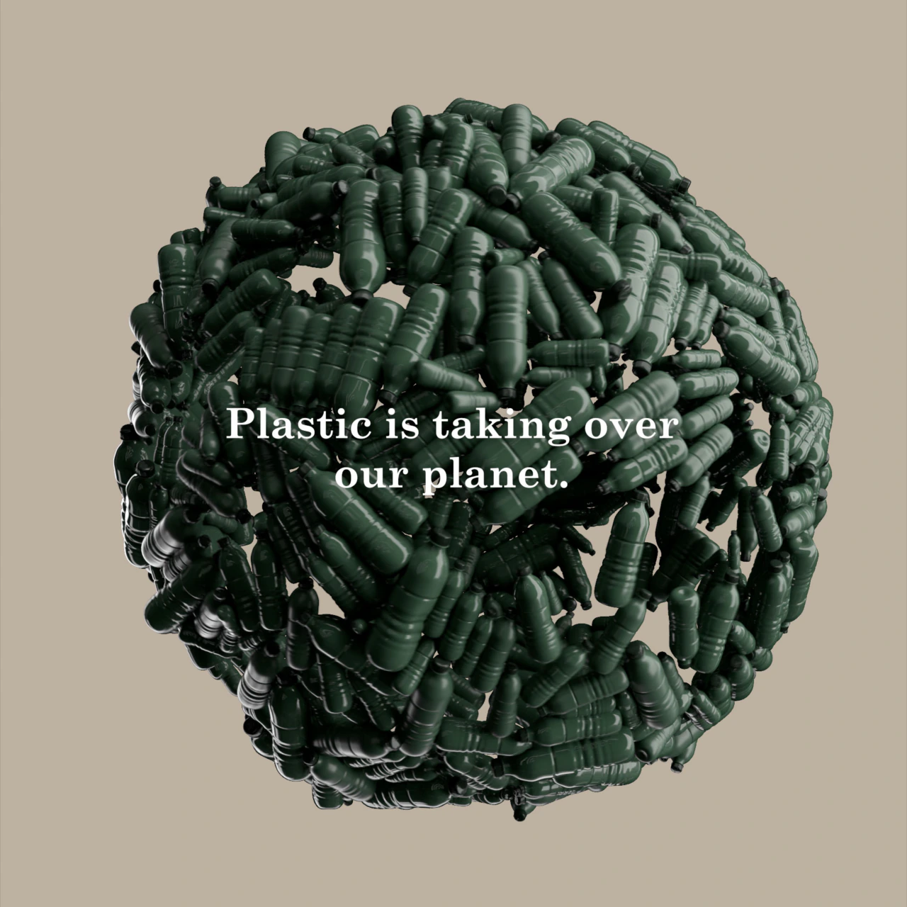 Plastic is taking over our planet, part of the motion design Black Friday campaign by Everlane